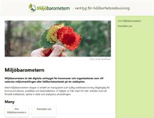 Tablet Screenshot of miljobarometern.se